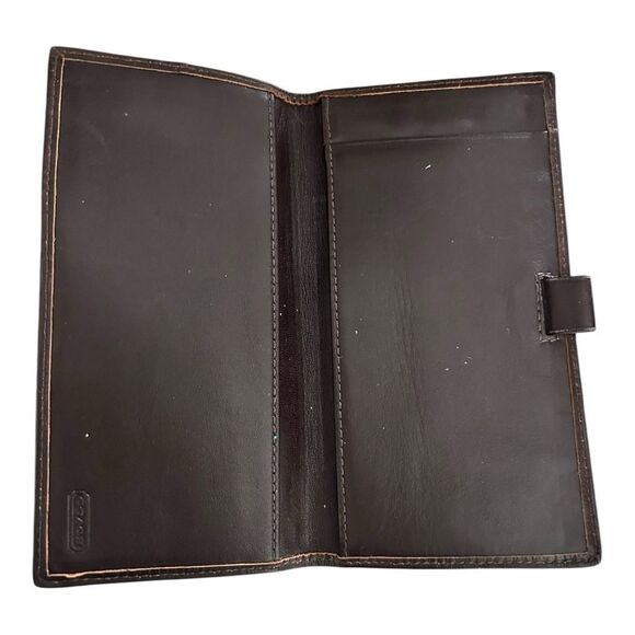 Coach Signature Canvas Check Book Cover Tan - Picture 3 of 3